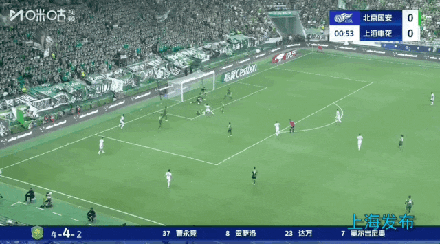 【足球】榜首大战，上海申花3：1北京国安