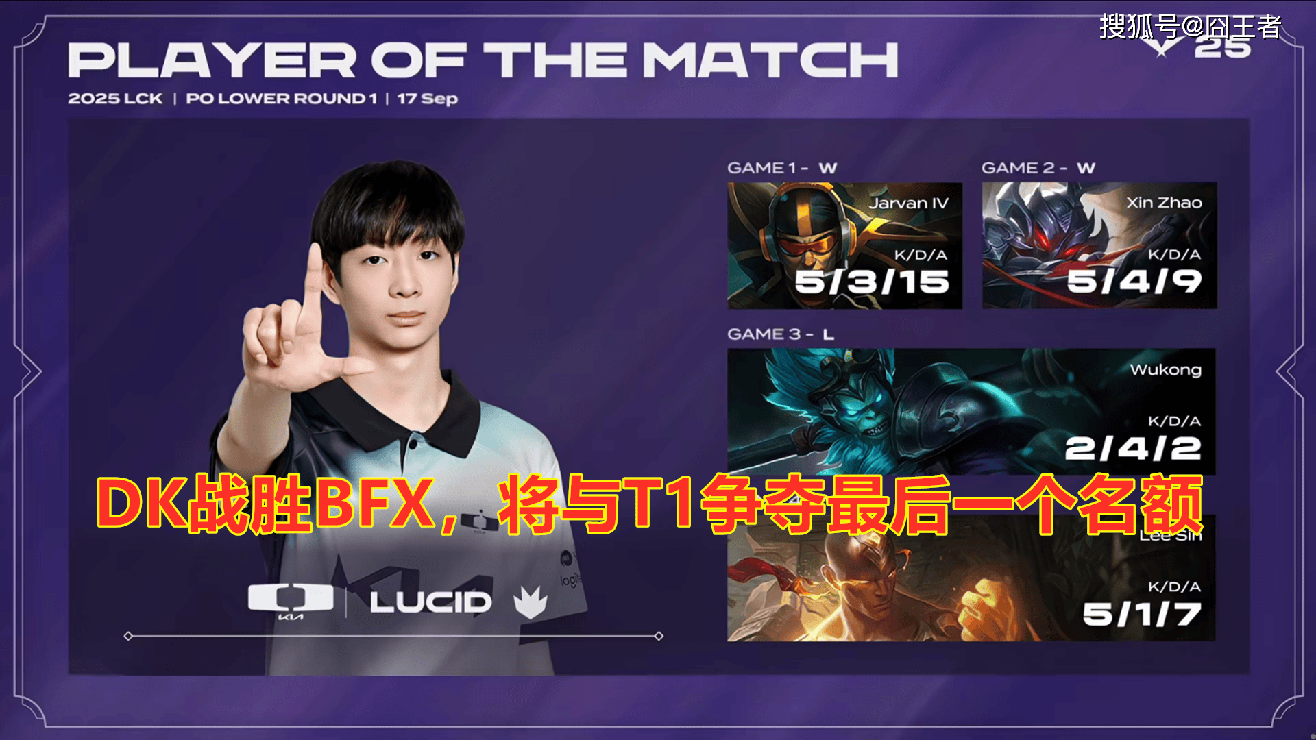 LCK季后赛：DK战胜BFX，将与T1争夺最后一个名额